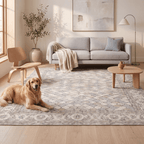 Folderland Modern Speckled Mosaic Dot Cream Grey Soft Blue Tan Washable Indoor Outdoor Entryway Rug - RugzellaDigital Print RugRugzellaRugzellaBBB451-RECT-24x47-60x120cmRGZLLA127856Rectangle2' x 3'11" (60x120 cm)RECTANGLE | Folderland rectangle livingroom