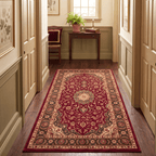 Foreland2 Traditional Overdyed Distressed Medallion Wine Olive Bone Washable Indoor Outdoor Entryway Rug - RugzellaDigital Print RugRugzellaRugzellaBBB419-RECT-24x47-60x120cmRGZLLA121491Rectangle2' x 3'11" (60x120 cm)RUNNER | Foreland2 runner hallway