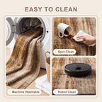 Forgetmenot Modern Distressed Solid Bronze Umber Wheat Washable Indoor Outdoor Entryway Rug - RugzellaDigital Print RugRugzellaRugzellaBBB557-RECT-24x47-60x120cmRGZLLA168056Rectangle2' x 3'11" (60x120 cm)SHARED | Forgetmenot feature clean