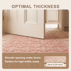 Frost2 Traditional Floral Border Rose Madder Cream Washable Indoor Outdoor Rug - RugzellaDigital Print RugRugzellaRugzellaBBB381-RECT-24x47-60x120cmRGZLLA110771Rectangle2' x 3'11" (60x120 cm)SHARED | Frost2 feature thickness