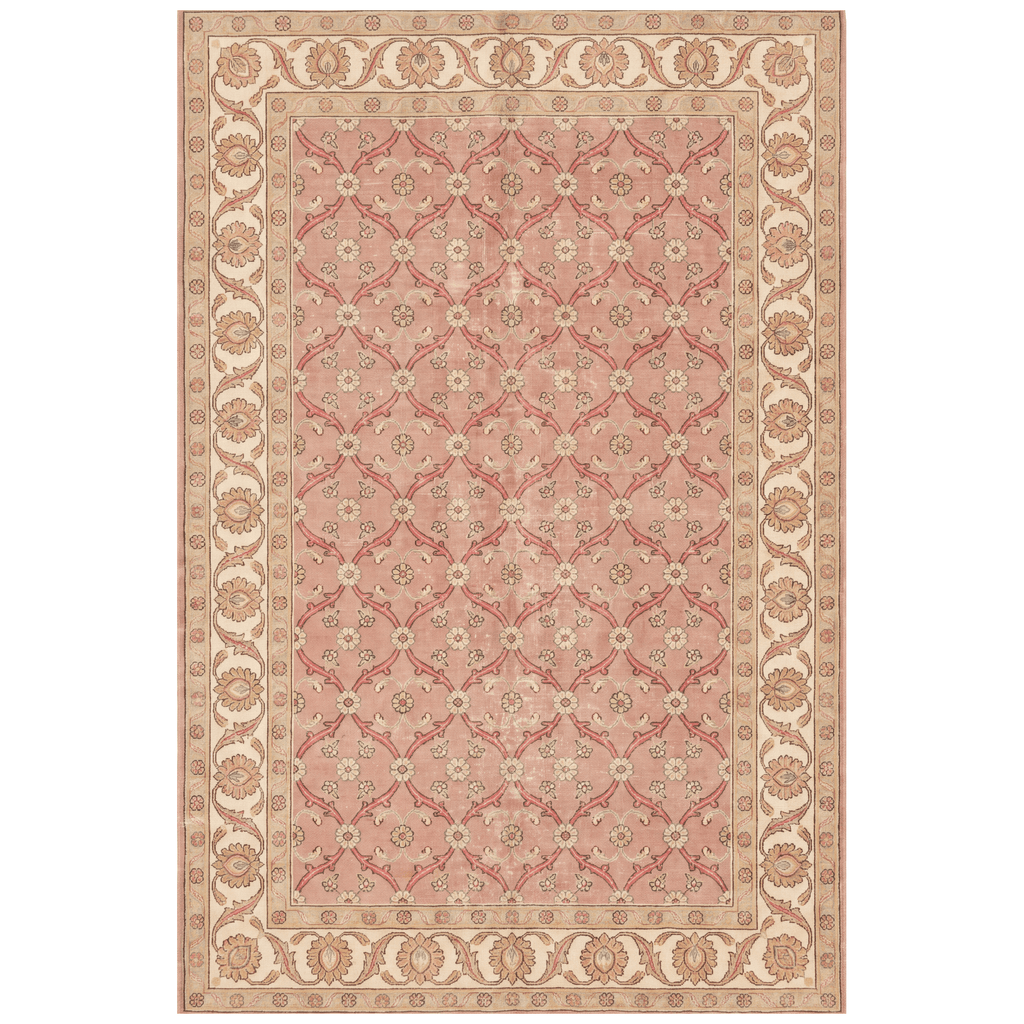 Frost2 Traditional Floral Border Rose Madder Cream Washable Indoor Outdoor Rug - RugzellaDigital Print RugRugzellaRugzellaBBB381-RECT-24x47-60x120cmRGZLLA110771Rectangle2' x 3'11" (60x120 cm)RECTANGLE | HERO | Frost2 rectangle