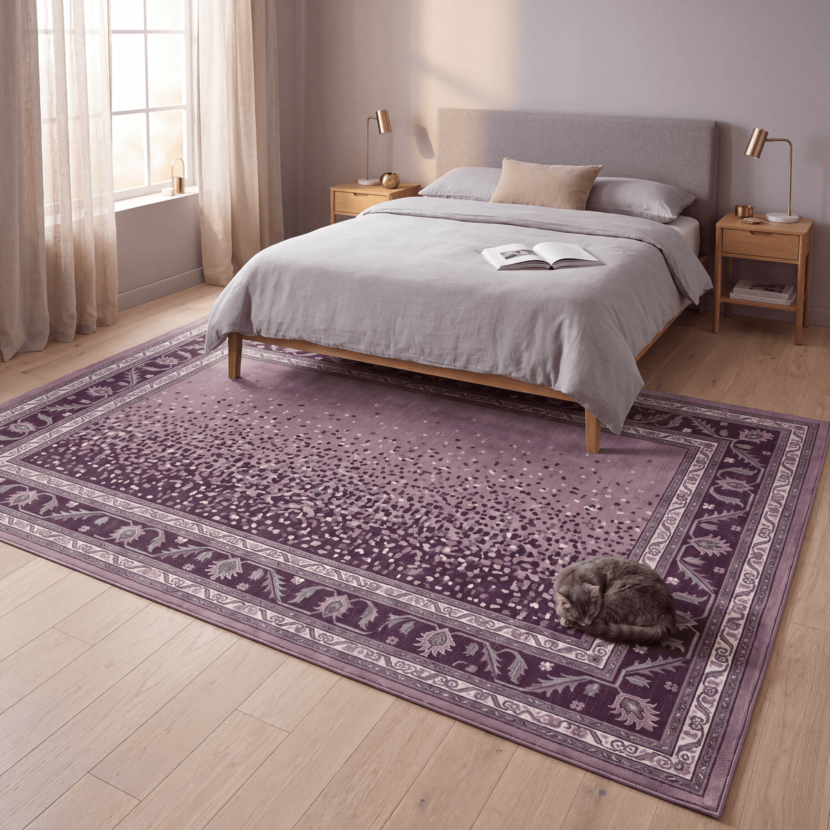 Ginkgo Modern Speckled Mosaic Dot Plum Slate Chalk Washable Indoor Outdoor Entryway Rug - RugzellaDigital Print RugRugzellaRugzellaBBB563-RECT-24x47-60x120cmRGZLLA169396Rectangle2' x 3'11" (60x120 cm)RECTANGLE | Ginkgo rectangle bedroom