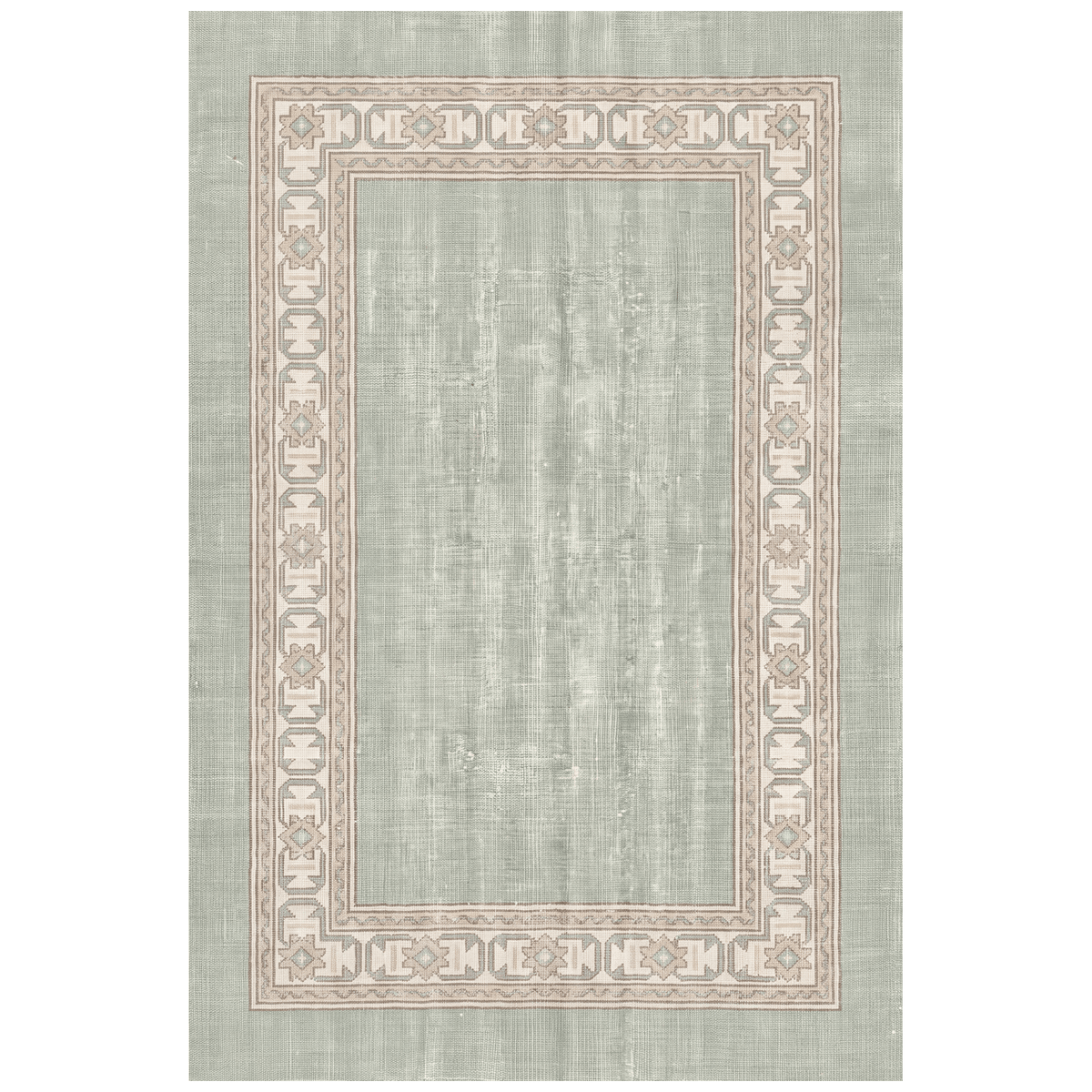 Gladdon Modern Minimalist Border Sage Green Linen Fog Washable Indoor Outdoor Entryway Rug - RugzellaDigital Print RugRugzellaRugzellaBBB564-RECT-24x47-60x120cmRGZLLA169731Rectangle2' x 3'11" (60x120 cm)RECTANGLE | HERO | Gladdon rectangle