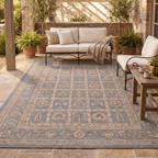 Glenmore Traditional Oriental Style Medallion Slate Grey Bone Gold Washable Indoor Outdoor Entryway Rug - RugzellaDigital Print RugRugzellaRugzellaBBB452-RECT-24x47-60x120cmRGZLLA128191Rectangle2' x 3'11" (60x120 cm)RECTANGLE | Glenmore rectangle outdoor