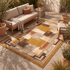 Goosefoot Modern Speckled Mosaic Dot Bronze Umber Wheat Washable Indoor Outdoor Entryway Rug - RugzellaDigital Print RugRugzellaRugzellaBBB566-RECT-24x47-60x120cmRGZLLA170066Rectangle2' x 3'11" (60x120 cm)RECTANGLE | Goosefoot rectangle outdoor