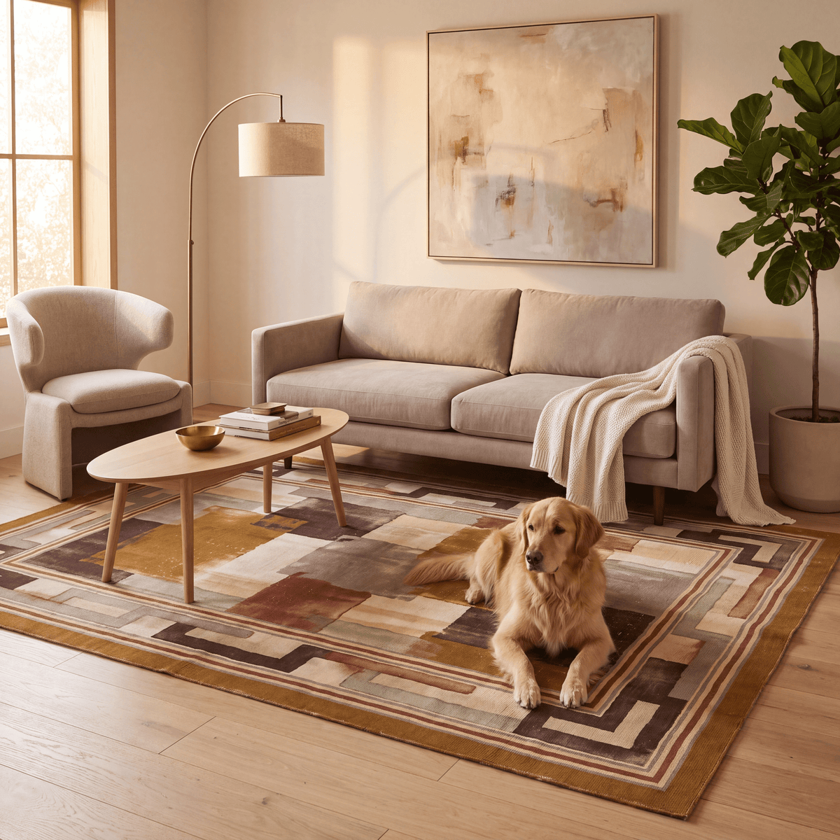 Goosefoot Modern Speckled Mosaic Dot Bronze Umber Wheat Washable Indoor Outdoor Entryway Rug - RugzellaDigital Print RugRugzellaRugzellaBBB566-RECT-24x47-60x120cmRGZLLA170066Rectangle2' x 3'11" (60x120 cm)RECTANGLE | Goosefoot rectangle livingroom