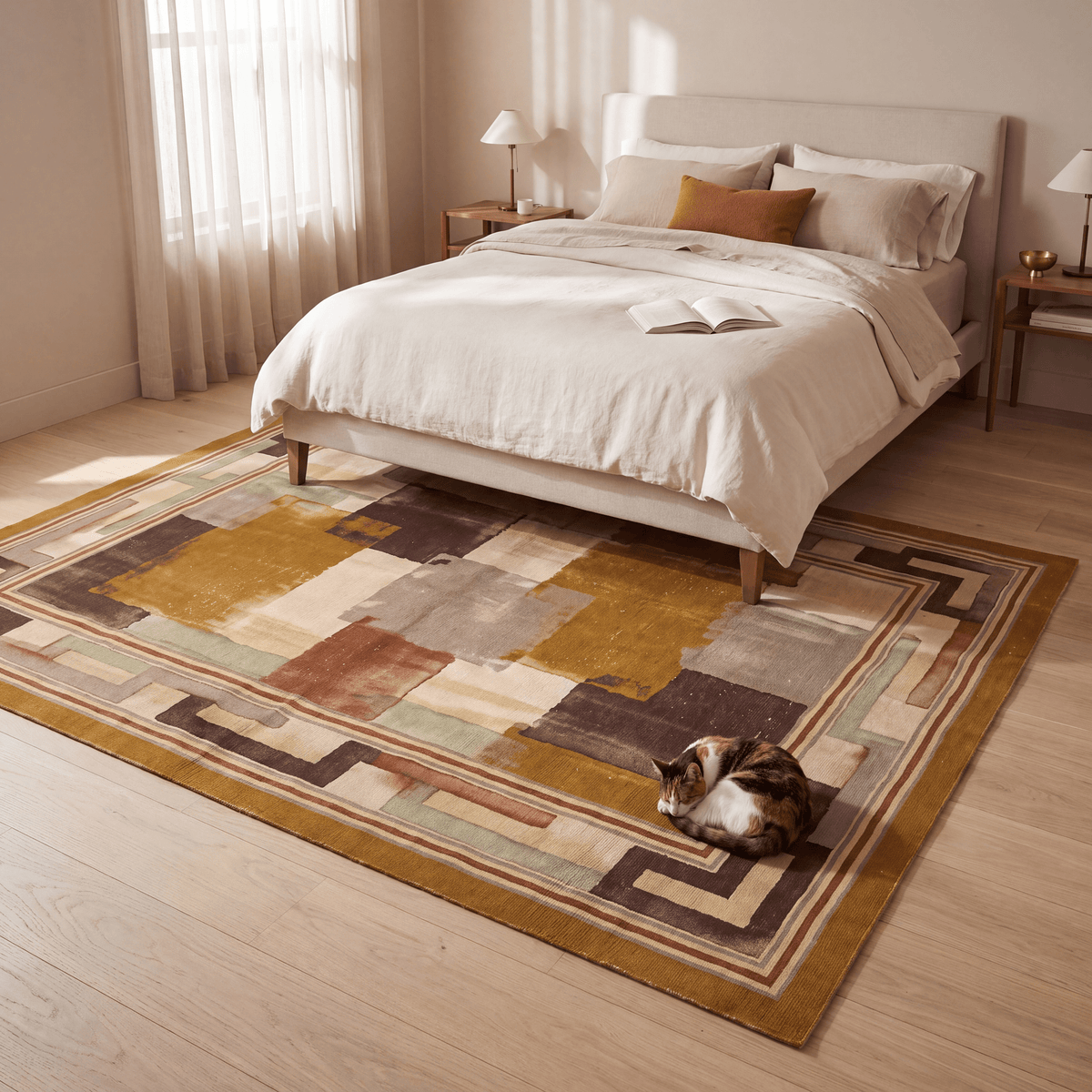 Goosefoot Modern Speckled Mosaic Dot Bronze Umber Wheat Washable Indoor Outdoor Entryway Rug - RugzellaDigital Print RugRugzellaRugzellaBBB566-RECT-24x47-60x120cmRGZLLA170066Rectangle2' x 3'11" (60x120 cm)RECTANGLE | Goosefoot rectangle bedroom