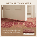 Gravelbed Traditional Medallion Border Oxblood Bronze Linen Washable Indoor Outdoor Entryway Rug - RugzellaDigital Print RugRugzellaRugzellaBBB453-RECT-24x47-60x120cmRGZLLA128526Rectangle2' x 3'11" (60x120 cm)SHARED | Gravelbed feature thickness