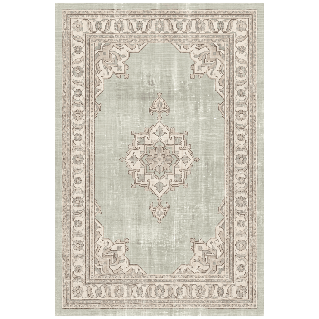 Grindle Modern Minimalist Border Sage Green Linen Fog Washable Indoor Outdoor Entryway Rug - RugzellaDigital Print RugRugzellaRugzellaBBB455-RECT-24x47-60x120cmRGZLLA129196Rectangle2' x 3'11" (60x120 cm)RECTANGLE | HERO | Grindle rectangle