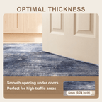 Gromwell Modern Distressed Solid Indigo Blue Chalk White Washable Indoor Outdoor Entryway Rug - RugzellaDigital Print RugRugzellaRugzellaBBB567-RECT-24x47-60x120cmRGZLLA170401Rectangle2' x 3'11" (60x120 cm)SHARED | Gromwell feature thickness