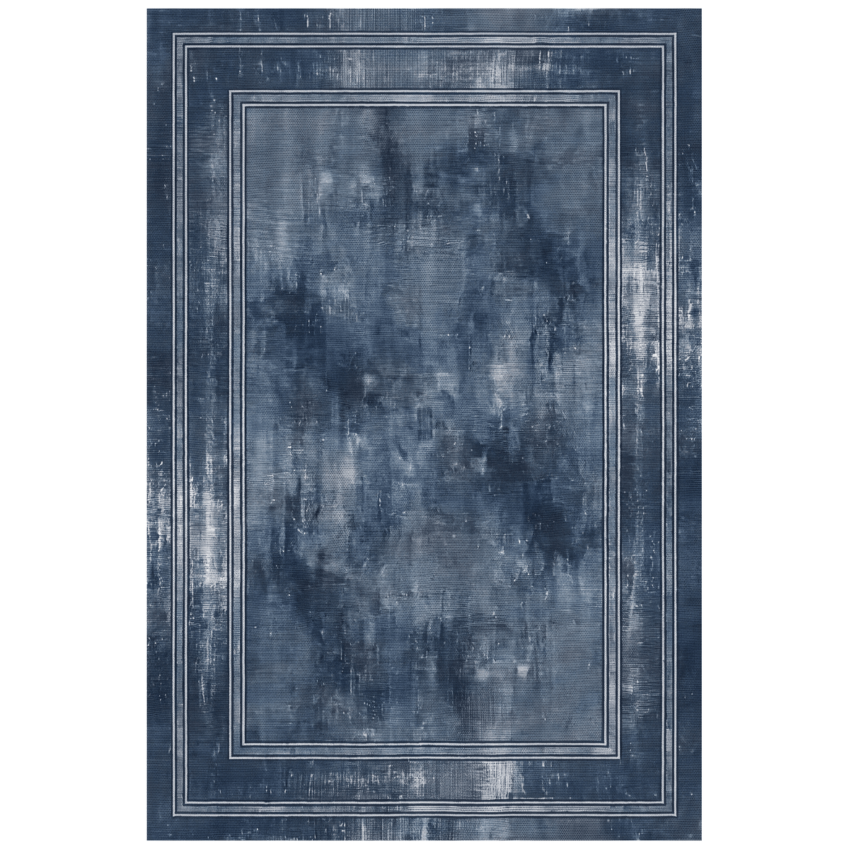 Gromwell Modern Distressed Solid Indigo Blue Chalk White Washable Indoor Outdoor Entryway Rug - RugzellaDigital Print RugRugzellaRugzellaBBB567-RECT-24x47-60x120cmRGZLLA170401Rectangle2' x 3'11" (60x120 cm)RECTANGLE | HERO | Gromwell rectangle