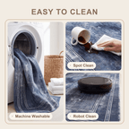 Gromwell Modern Distressed Solid Indigo Blue Chalk White Washable Indoor Outdoor Entryway Rug - RugzellaDigital Print RugRugzellaRugzellaBBB567-RECT-24x47-60x120cmRGZLLA170401Rectangle2' x 3'11" (60x120 cm)SHARED | Gromwell feature clean
