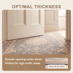 Groundsel Traditional Medallion Border Slate Bone Gold Washable Indoor Outdoor Entryway Rug - RugzellaDigital Print RugRugzellaRugzellaBBB568-RECT-24x47-60x120cmRGZLLA170736Rectangle2' x 3'11" (60x120 cm)SHARED | Groundsel feature thickness