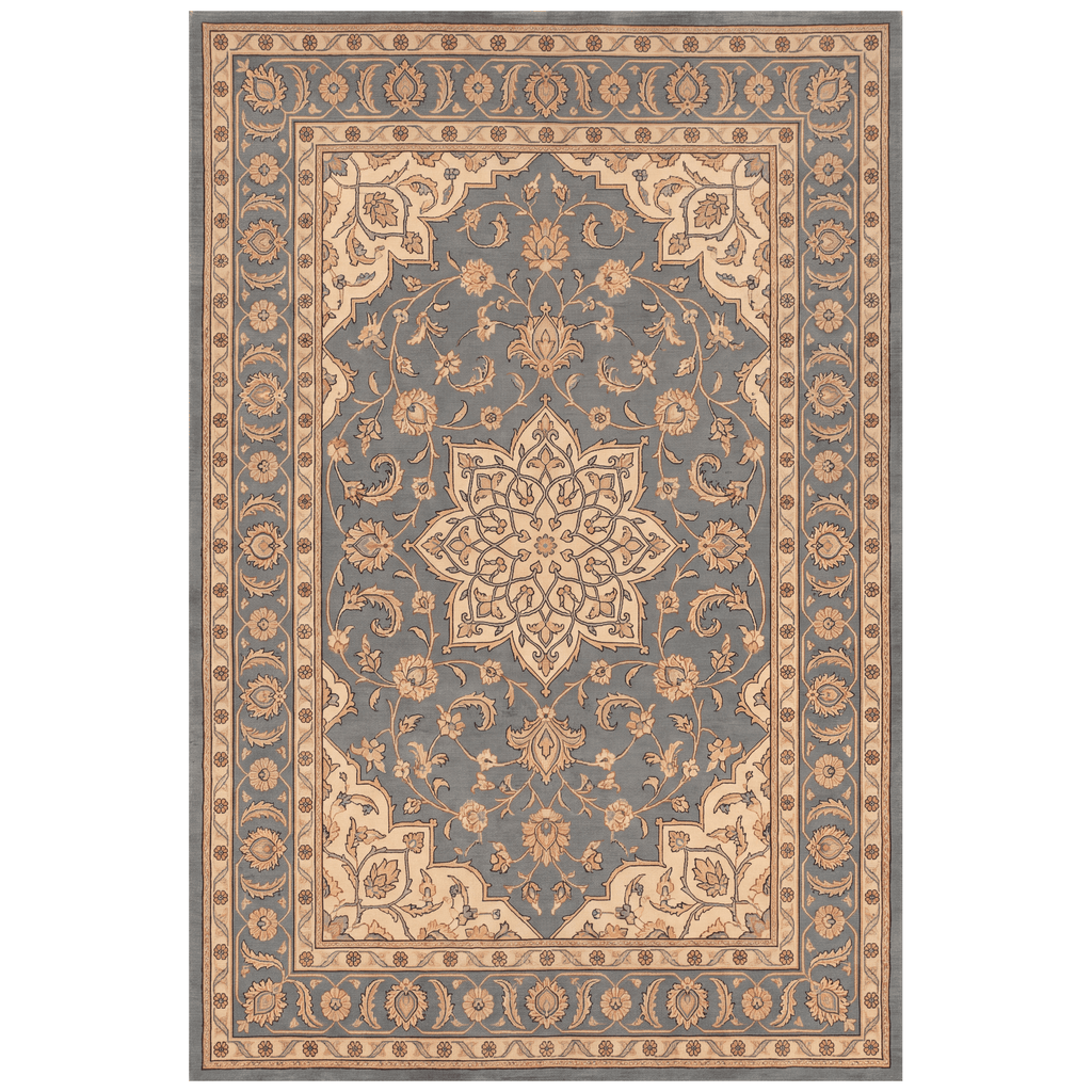 Groundsel Traditional Medallion Border Slate Bone Gold Washable Indoor Outdoor Entryway Rug - RugzellaDigital Print RugRugzellaRugzellaBBB568-RECT-24x47-60x120cmRGZLLA170736Rectangle2' x 3'11" (60x120 cm)RECTANGLE | HERO | Groundsel rectangle