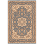 Groundsel Traditional Medallion Border Slate Bone Gold Washable Indoor Outdoor Entryway Rug - RugzellaDigital Print RugRugzellaRugzellaBBB568-RECT-24x47-60x120cmRGZLLA170736Rectangle2' x 3'11" (60x120 cm)RECTANGLE | HERO | Groundsel rectangle