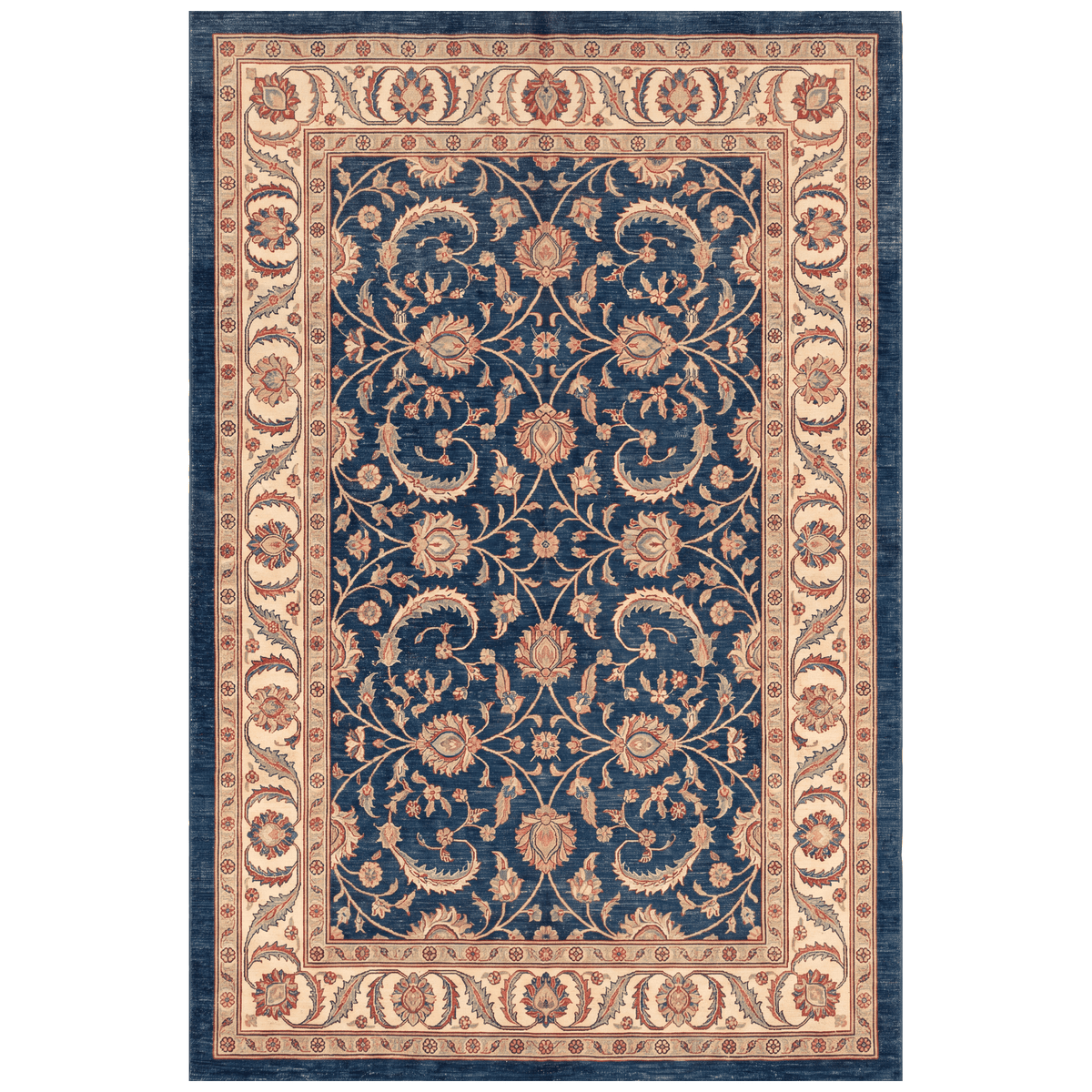 Guelder Traditional All Over Floral Bordered Indigo Ivory Madder Red Washable Indoor Outdoor Entryway Rug - RugzellaDigital Print RugRugzellaRugzellaBBB569-RECT-24x47-60x120cmRGZLLA171071Rectangle2' x 3'11" (60x120 cm)RECTANGLE | HERO | Guelder rectangle