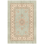 Gully2 Traditional Medallion Border Sage Ivory Rose Washable Indoor Outdoor Entryway Rug - RugzellaDigital Print RugRugzellaRugzellaBBB421-RECT-24x47-60x120cmRGZLLA136566Rectangle2' x 3'11" (60x120 cm)RECTANGLE | HERO | Gully2 rectangle