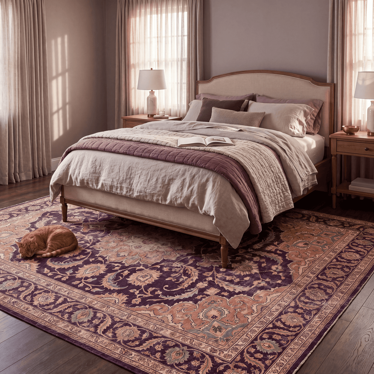 Hardhead Traditional Distressed Medallion Aubergine Rose Ivory Washable Indoor Outdoor Entryway Rug - RugzellaDigital Print RugRugzellaRugzellaBBB570-RECT-24x47-60x120cmRGZLLA171406Rectangle2' x 3'11" (60x120 cm)RECTANGLE | Hardhead rectangle bedroom