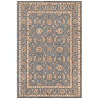 Harebell Traditional Floral Border Slate Gray Bone Gold Washable Indoor Outdoor Entryway Rug - RugzellaDigital Print RugRugzellaRugzellaBBB571-RECT-24x47-60x120cmRGZLLA171741Rectangle2' x 3'11" (60x120 cm)RECTANGLE | HERO | Harebell rectangle