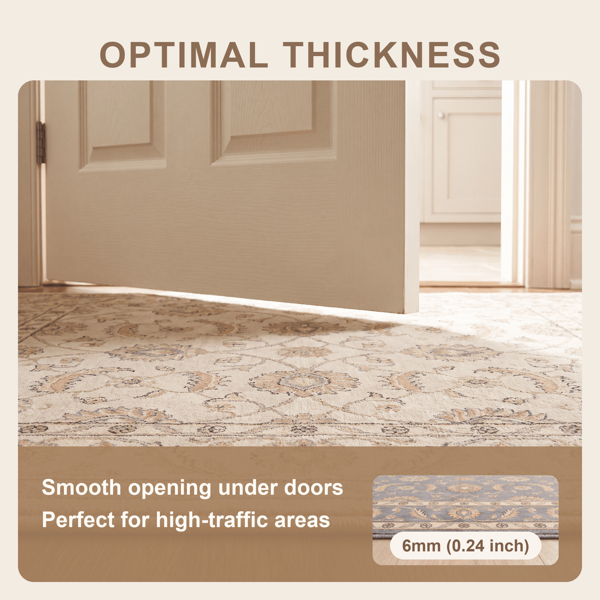 Harebell Traditional Floral Border Slate Gray Bone Gold Washable Indoor Outdoor Entryway Rug - RugzellaDigital Print RugRugzellaRugzellaBBB571-RECT-24x47-60x120cmRGZLLA171741Rectangle2' x 3'11" (60x120 cm)SHARED | Harebell feature thickness