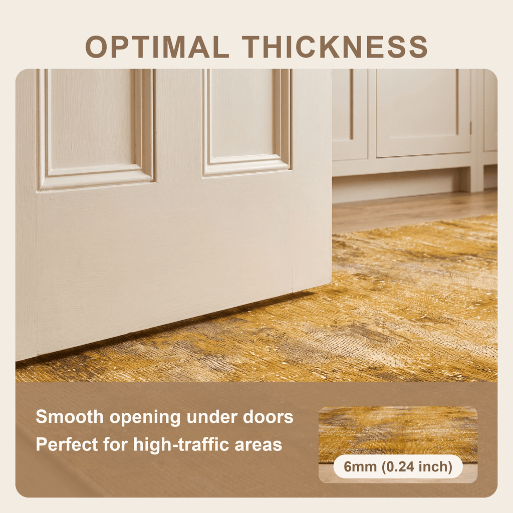 Hawkweed Modern Distressed Solid Ochre Olive Stone Washable Indoor Outdoor Entryway Rug - RugzellaDigital Print RugRugzellaRugzellaBBB573-RECT-24x47-60x120cmRGZLLA172411Rectangle2' x 3'11" (60x120 cm)SHARED | Hawkweed feature thickness