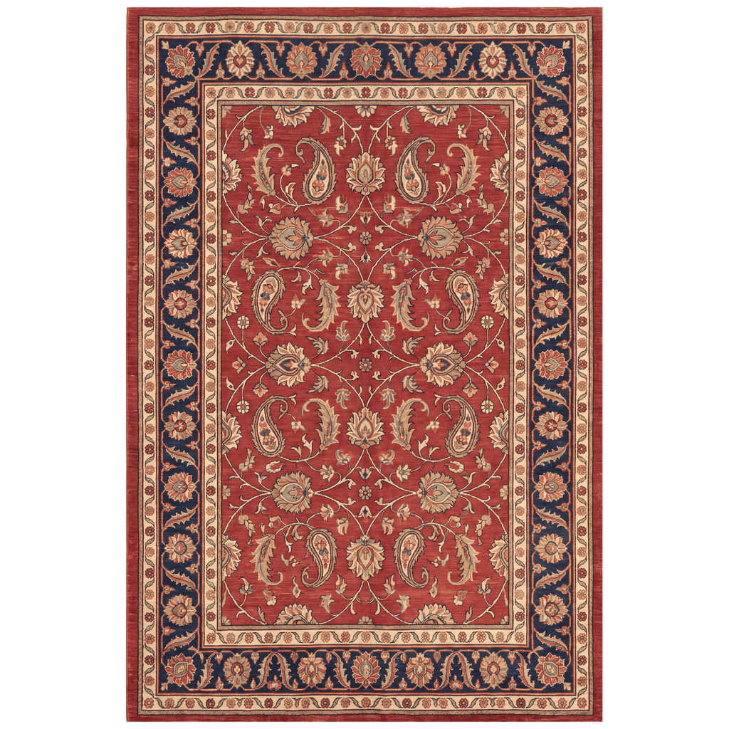 Hazeldean Traditional Floral Medallion Border Red Navy Cream Gold Washable Indoor Outdoor Entryway Rug - RugzellaDigital Print RugRugzellaRugzellaBBB456-RECT-24x47-60x120cmRGZLLA129531Rectangle2' x 3'11" (60x120 cm)RECTANGLE | HERO | Hazeldean rectangle