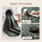 Heartsease Modern Speckled Mosaic Dot Forest Green Moss Bone Washable Indoor Outdoor Entryway Rug - RugzellaDigital Print RugRugzellaRugzellaBBB574-RECT-24x47-60x120cmRGZLLA172746Rectangle2' x 3'11" (60x120 cm)SHARED | Heartsease feature clean