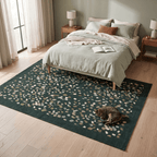 Heartsease Modern Speckled Mosaic Dot Forest Green Moss Bone Washable Indoor Outdoor Entryway Rug - RugzellaDigital Print RugRugzellaRugzellaBBB574-RECT-24x47-60x120cmRGZLLA172746Rectangle2' x 3'11" (60x120 cm)RECTANGLE | Heartsease rectangle bedroom