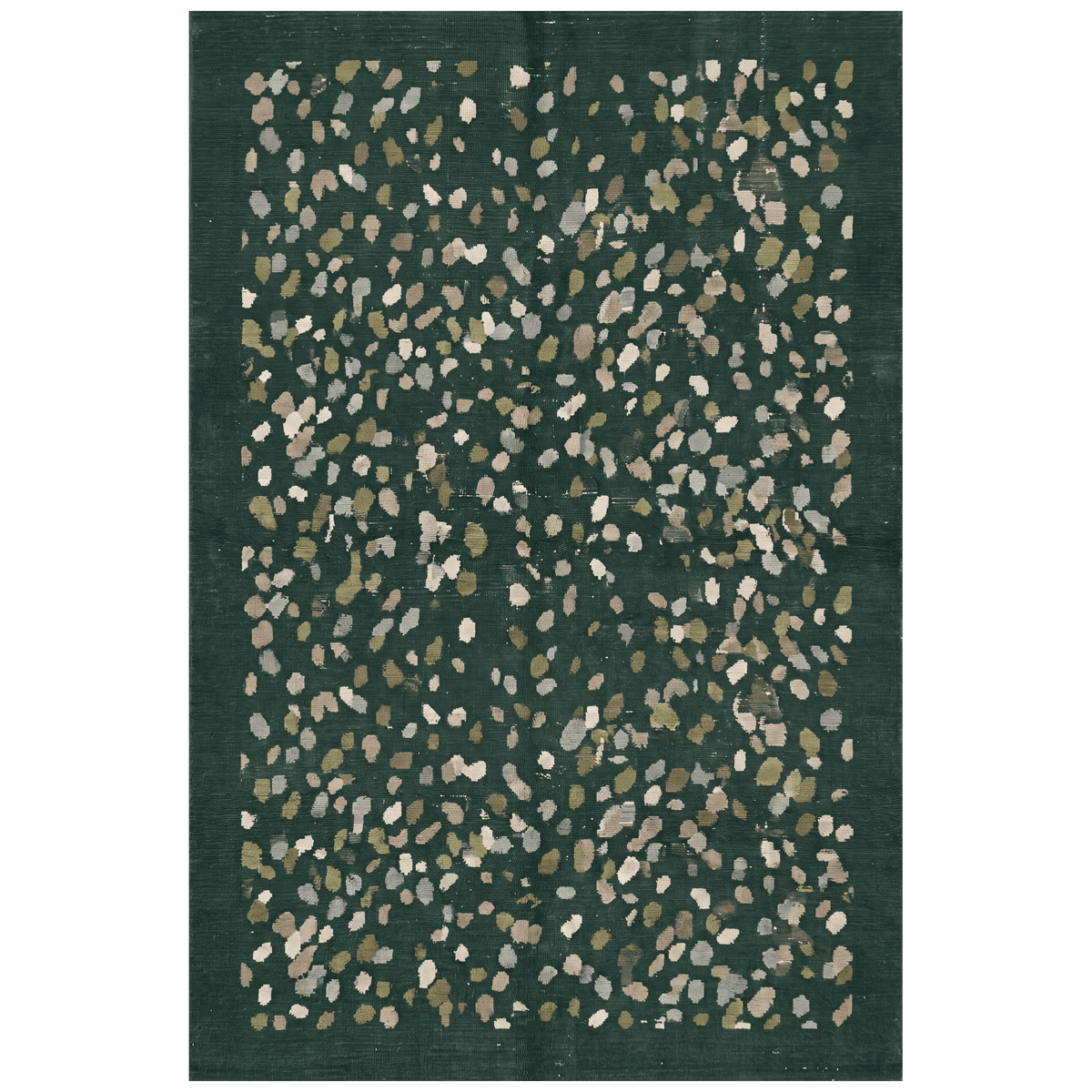 Heartsease Modern Speckled Mosaic Dot Forest Green Moss Bone Washable Indoor Outdoor Entryway Rug - RugzellaDigital Print RugRugzellaRugzellaBBB574-RECT-24x47-60x120cmRGZLLA172746Rectangle2' x 3'11" (60x120 cm)RECTANGLE | HERO | Heartsease rectangle