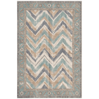 Heath2 Modern Brushstroke Stripe Teal Beige Slate Washable Indoor Outdoor Rug - RugzellaDigital Print RugRugzellaRugzellaBBB423-RECT-24x47-60x120cmRGZLLA122496Rectangle2' x 3'11" (60x120 cm)RECTANGLE | HERO | Heath2 rectangle