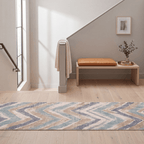 Heath2 Modern Brushstroke Stripe Teal Beige Slate Washable Indoor Outdoor Rug - RugzellaDigital Print RugRugzellaRugzellaBBB423-RECT-24x47-60x120cmRGZLLA122496Rectangle2' x 3'11" (60x120 cm)RUNNER | Heath2 runner staircase