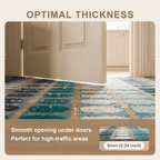 Hempnettle Modern Brushstroke Stripe Emerald Teal Ink Washable Indoor Outdoor Entryway Rug - RugzellaDigital Print RugRugzellaRugzellaBBB576-RECT-24x47-60x120cmRGZLLA173416Rectangle2' x 3'11" (60x120 cm)SHARED | Hempnettle feature thickness