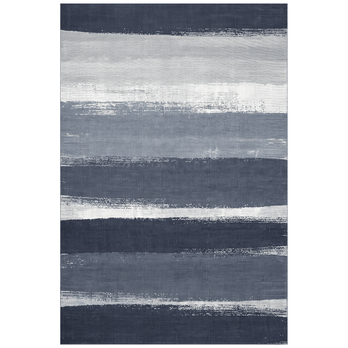 Hollywood Modern Brushstroke Stripe Indigo Blue Grey Chalk White Washable Indoor Outdoor Entryway Rug - RugzellaDigital Print RugRugzellaRugzellaBBB578-RECT-24x47-60x120cmRGZLLA174086Rectangle2' x 3'11" (60x120 cm)RECTANGLE | HERO | Hollywood rectangle