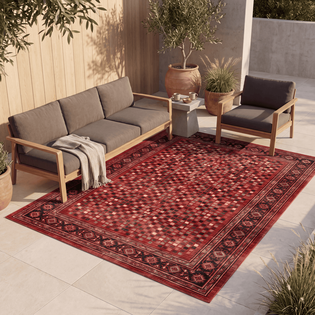 Horsemint Modern Speckled Mosaic Dot Ember Ink Bone Washable Indoor Outdoor Entryway Rug - RugzellaDigital Print RugRugzellaRugzellaBBB582-RECT-24x47-60x120cmRGZLLA175426Rectangle2' x 3'11" (60x120 cm)RECTANGLE | Horsemint rectangle outdoor