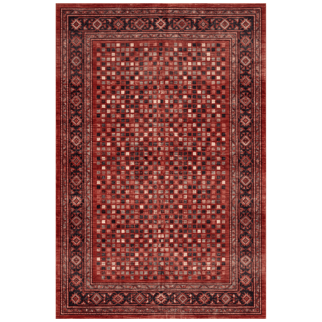Horsemint Modern Speckled Mosaic Dot Ember Ink Bone Washable Indoor Outdoor Entryway Rug - RugzellaDigital Print RugRugzellaRugzellaBBB582-RECT-24x47-60x120cmRGZLLA175426Rectangle2' x 3'11" (60x120 cm)RECTANGLE | HERO | Horsemint rectangle