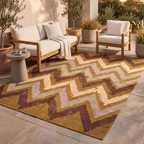 Houndstongue Modern Brushstroke Stripe Bronze Umber Wheat Washable Indoor Outdoor Entryway Rug - RugzellaDigital Print RugRugzellaRugzellaBBB583-RECT-24x47-60x120cmRGZLLA175761Rectangle2' x 3'11" (60x120 cm)RECTANGLE | Houndstongue rectangle outdoor
