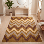 Houndstongue Modern Brushstroke Stripe Bronze Umber Wheat Washable Indoor Outdoor Entryway Rug - RugzellaDigital Print RugRugzellaRugzellaBBB583-RECT-24x47-60x120cmRGZLLA175761Rectangle2' x 3'11" (60x120 cm)RECTANGLE | Houndstongue rectangle entryway