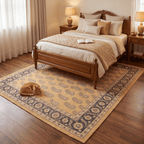 Hyacinth Traditional All Over Floral Bordered Mustard Charcoal Ivory Washable Indoor Outdoor Entryway Rug - RugzellaDigital Print RugRugzellaRugzellaBBB584-RECT-24x47-60x120cmRGZLLA176096Rectangle2' x 3'11" (60x120 cm)RECTANGLE | Hyacinth rectangle bedroom