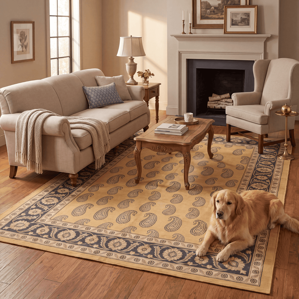 Hyacinth Traditional All Over Floral Bordered Mustard Charcoal Ivory Washable Indoor Outdoor Entryway Rug - RugzellaDigital Print RugRugzellaRugzellaBBB584-RECT-24x47-60x120cmRGZLLA176096Rectangle2' x 3'11" (60x120 cm)RECTANGLE | Hyacinth rectangle livingroom