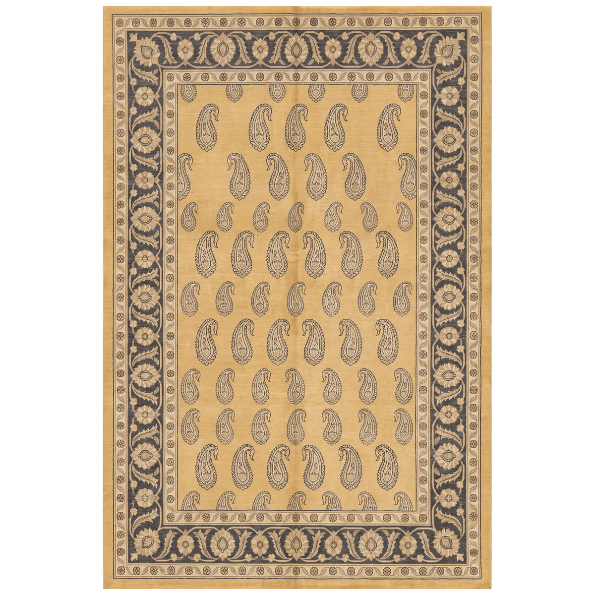Hyacinth Traditional All Over Floral Bordered Mustard Charcoal Ivory Washable Indoor Outdoor Entryway Rug - RugzellaDigital Print RugRugzellaRugzellaBBB584-RECT-24x47-60x120cmRGZLLA176096Rectangle2' x 3'11" (60x120 cm)RECTANGLE | HERO | Hyacinth rectangle