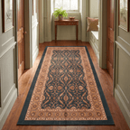Inlet2 Traditional Floral Border Forest Green Gold Cream Washable Indoor Outdoor Rug - RugzellaDigital Print RugRugzellaRugzellaBBB425-RECT-24x47-60x120cmRGZLLA123166Rectangle2' x 3'11" (60x120 cm)RUNNER | Inlet2 runner hallway