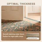 Inlet2 Traditional Floral Border Forest Green Gold Cream Washable Indoor Outdoor Rug - RugzellaDigital Print RugRugzellaRugzellaBBB425-RECT-24x47-60x120cmRGZLLA123166Rectangle2' x 3'11" (60x120 cm)SHARED | Inlet2 feature thickness