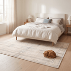 Ivyleaf Modern Minimalist Border Cream Grey Soft Blue Tan Washable Indoor Outdoor Entryway Rug - RugzellaDigital Print RugRugzellaRugzellaBBB586-RECT-24x47-60x120cmRGZLLA176766Rectangle2' x 3'11" (60x120 cm)RECTANGLE | Ivyleaf rectangle bedroom