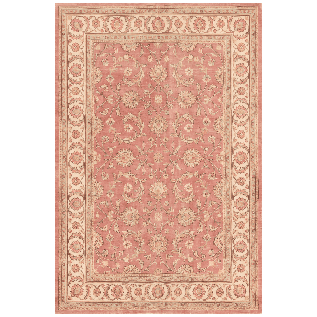 Jonquil Traditional Overdyed Medallion Rose Madder Cream Washable Indoor Outdoor Entryway Rug - RugzellaDigital Print RugRugzellaRugzellaBBB587-RECT-24x47-60x120cmRGZLLA177101Rectangle2' x 3'11" (60x120 cm)RECTANGLE | HERO | Jonquil rectangle