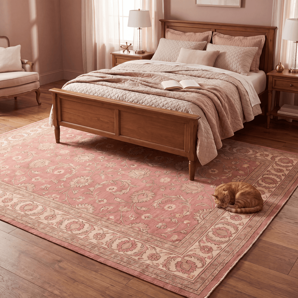 Jonquil Traditional Overdyed Medallion Rose Madder Cream Washable Indoor Outdoor Entryway Rug - RugzellaDigital Print RugRugzellaRugzellaBBB587-RECT-24x47-60x120cmRGZLLA177101Rectangle2' x 3'11" (60x120 cm)RECTANGLE | Jonquil rectangle bedroom