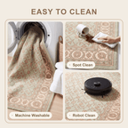 Kelder Traditional All-Over Floral Border Sage Ivory Rose Washable Indoor Outdoor Entryway Rug - RugzellaDigital Print RugRugzellaRugzellaBBB458-RECT-24x47-60x120cmRGZLLA130871Rectangle2' x 3'11" (60x120 cm)SHARED | Kelder feature clean