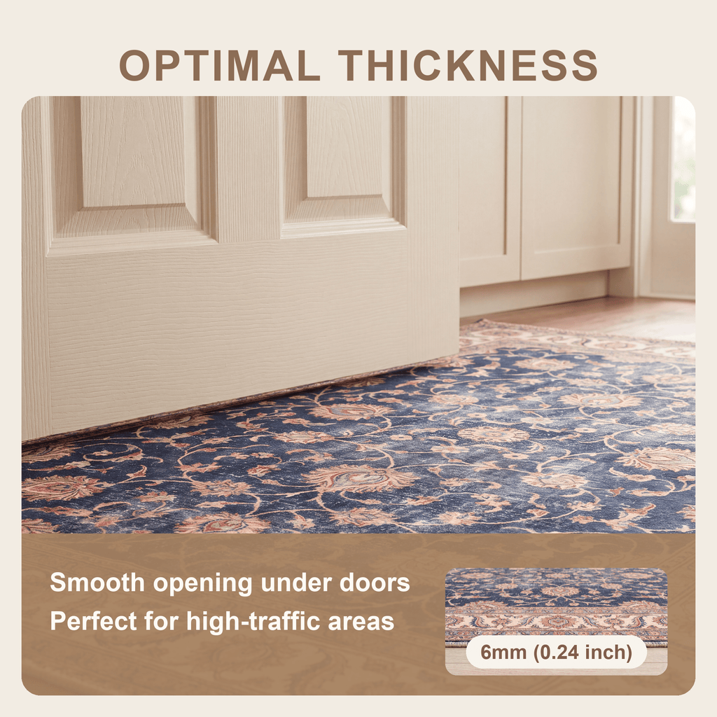 Kettle Traditional Distressed Medallion Indigo Ivory Madder Red Washable Indoor Outdoor Entryway Rug - RugzellaDigital Print RugRugzellaRugzellaBBB459-RECT-24x47-60x120cmRGZLLA130201Rectangle2' x 3'11" (60x120 cm)SHARED | Kettle feature thickness