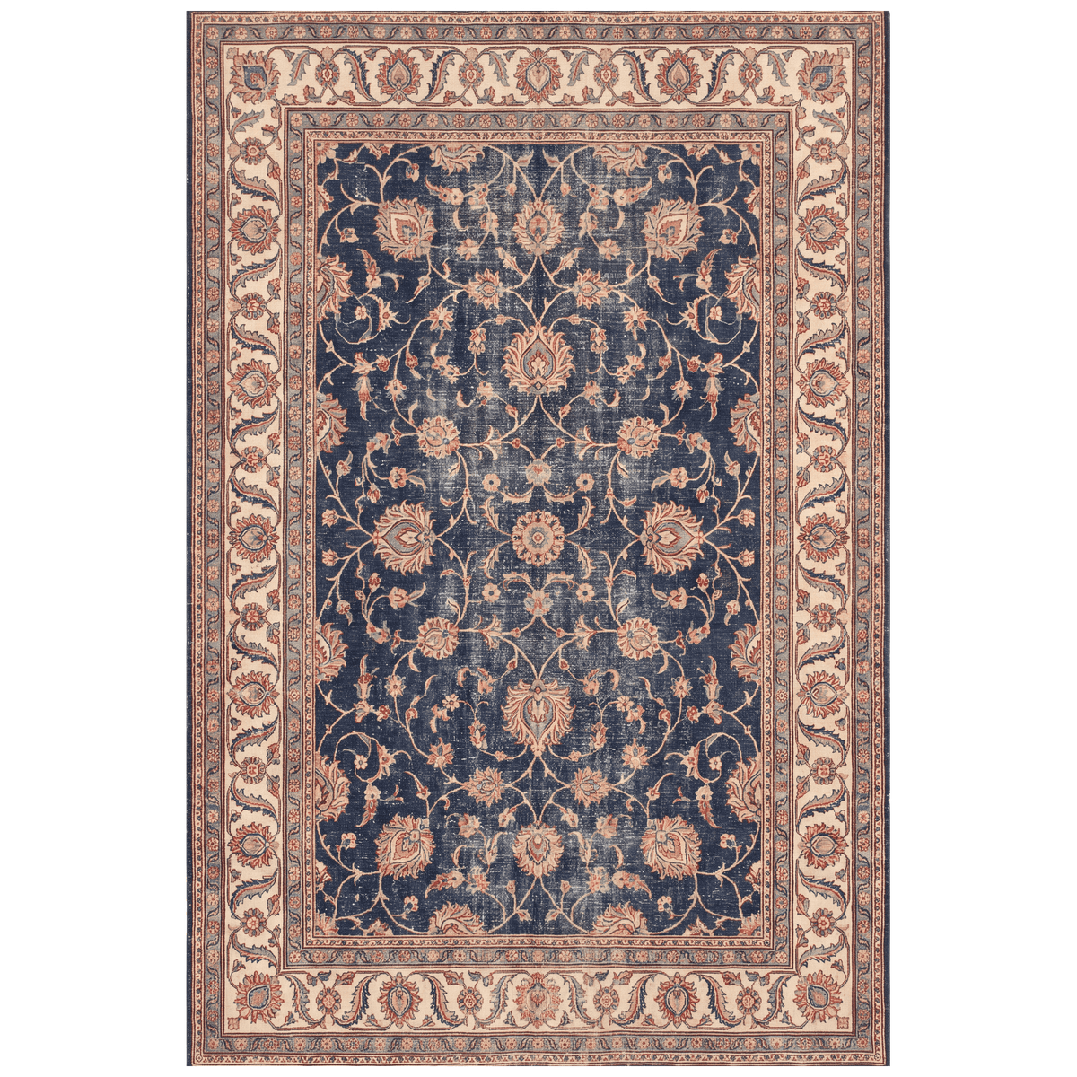 Kettle Traditional Distressed Medallion Indigo Ivory Madder Red Washable Indoor Outdoor Entryway Rug - RugzellaDigital Print RugRugzellaRugzellaBBB459-RECT-24x47-60x120cmRGZLLA130201Rectangle2' x 3'11" (60x120 cm)RECTANGLE | HERO | Kettle rectangle