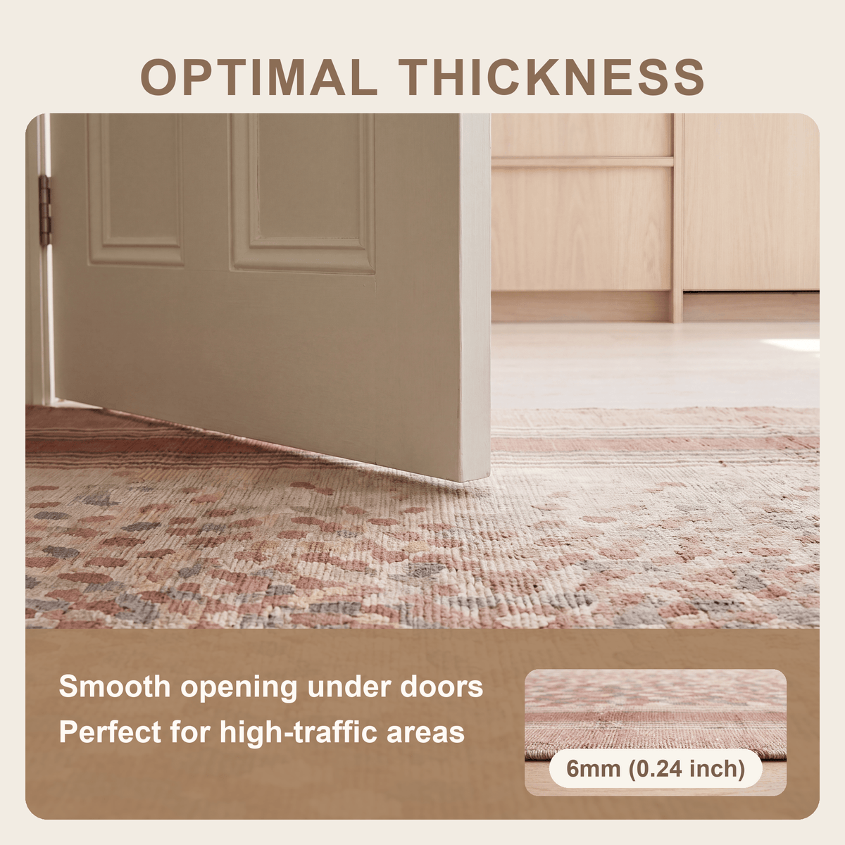 Knapweed Modern Speckled Mosaic Dot Clay Rose Ash Grey Washable Indoor Outdoor Entryway Rug - RugzellaDigital Print RugRugzellaRugzellaBBB589-RECT-24x47-60x120cmRGZLLA177771Rectangle2' x 3'11" (60x120 cm)SHARED | Knapweed feature thickness