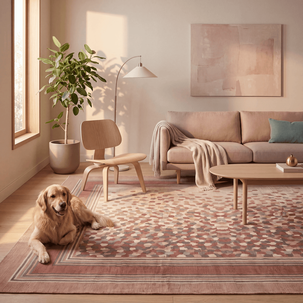 Knapweed Modern Speckled Mosaic Dot Clay Rose Ash Grey Washable Indoor Outdoor Entryway Rug - RugzellaDigital Print RugRugzellaRugzellaBBB589-RECT-24x47-60x120cmRGZLLA177771Rectangle2' x 3'11" (60x120 cm)RECTANGLE | Knapweed rectangle livingroom